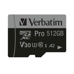 Verbatim MICRO SDXC CARD PRO U3 C10 A2 - High-Speed Performance & Reliable Storage for Your Devices | SKU: 47046